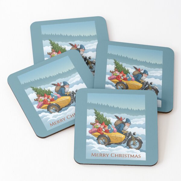Item preview, Santa's Vintage Motorcycle Express Delivery designed and sold by ArtworkNorth.