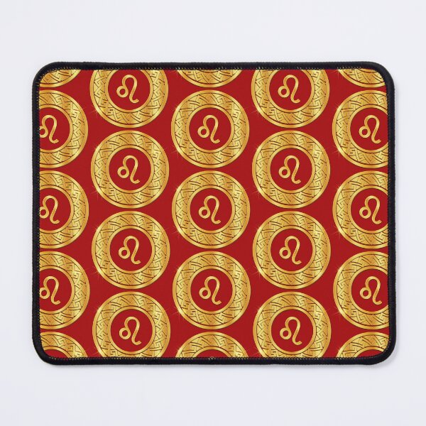 Item preview, Gold Leo Fire Zodiac Medallion (Red) designed and sold by Art-PraveenRai.