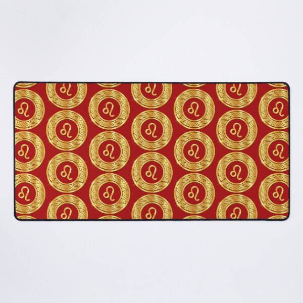 Item preview, Gold Leo Fire Zodiac Medallion (Red) designed and sold by Art-PraveenRai.