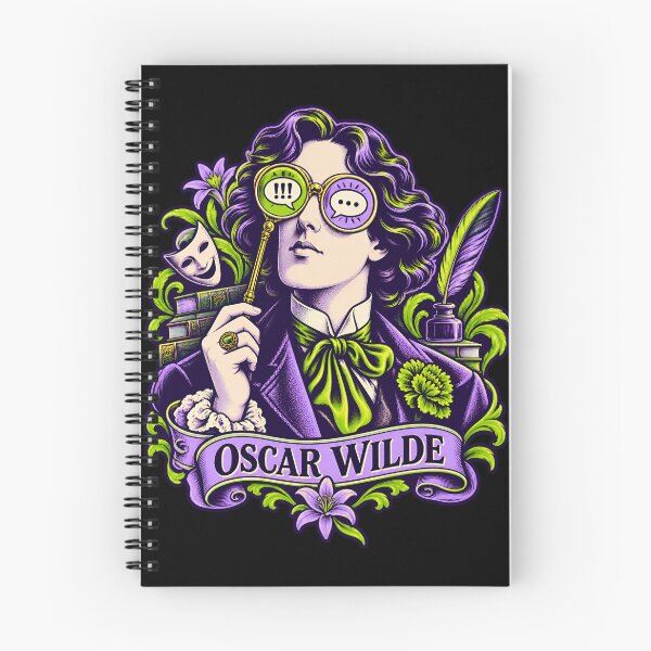 Item preview, Oscar Wilde Speech Bubble Spectacles Neon Portrait designed and sold by Fenay Designs.