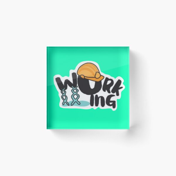 Item preview, Working Hard Hat Construction Graphic Sticker designed and sold by Scro-Ciob-Shop.