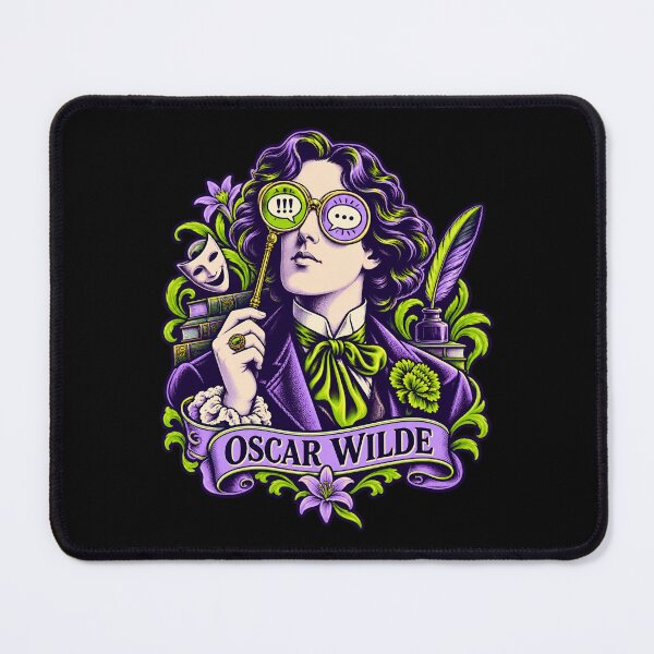 Item preview, Oscar Wilde Speech Bubble Spectacles Neon Portrait designed and sold by Fenay Designs.