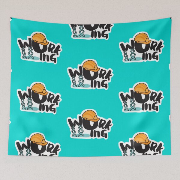 Item preview, Working Hard Hat Construction Graphic Sticker designed and sold by Scro-Ciob-Shop.
