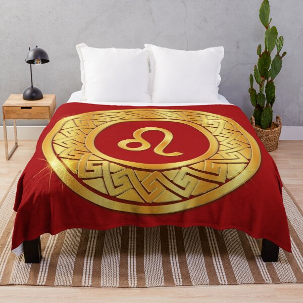 Item preview, Gold Leo Fire Zodiac Medallion (Red) designed and sold by Art-PraveenRai.