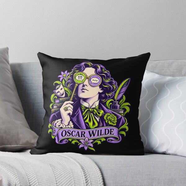 Item preview, Oscar Wilde Speech Bubble Spectacles Neon Portrait designed and sold by Fenay Designs.