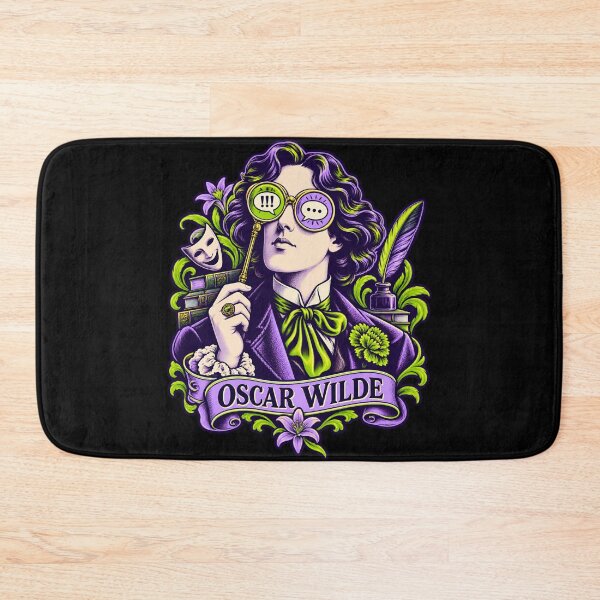 Item preview, Oscar Wilde Speech Bubble Spectacles Neon Portrait designed and sold by Fenay Designs.