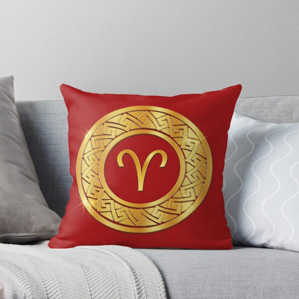 Item preview, Gold Aries Fire Zodiac Medallion (Red) designed and sold by Art-PraveenRai.