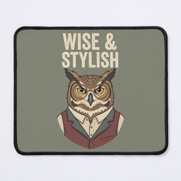 Item preview, Dapper Gentleman Owl Glasses Vest Wise And Stylish designed and sold by Amir Faysal.