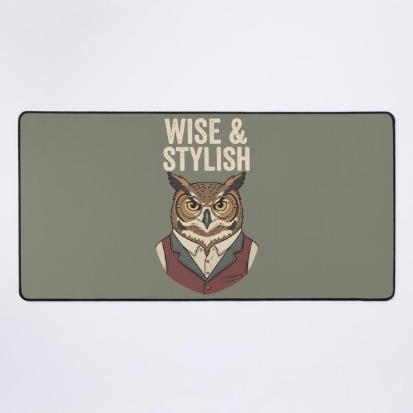 Item preview, Dapper Gentleman Owl Glasses Vest Wise And Stylish designed and sold by Amir Faysal.