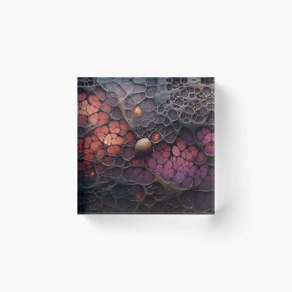 Item preview, ark grey n orange organic.jpg displays an abstract, organic surface that resembles a spongy or cellular structure. designed and sold by Random Precision Software.
