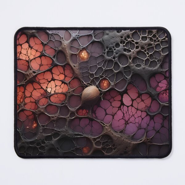 Item preview, ark grey n orange organic.jpg displays an abstract, organic surface that resembles a spongy or cellular structure. designed and sold by Random Precision Software.