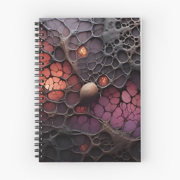 Item preview, ark grey n orange organic.jpg displays an abstract, organic surface that resembles a spongy or cellular structure. designed and sold by Random Precision Software.