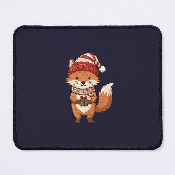 Item preview, Christmas Fox with a Festive Gift designed and sold by PunchDrop.