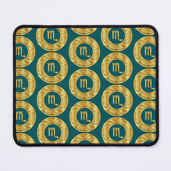 Item preview, Gold Scorpio Water Zodiac Medallion (Teal) designed and sold by Art-PraveenRai.