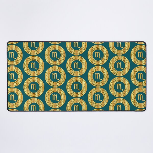 Item preview, Gold Scorpio Water Zodiac Medallion (Teal) designed and sold by Art-PraveenRai.