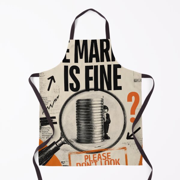 Item preview, The Market Is Fine Funny Sarcastic Stock Market Art designed and sold by kaia's802studio.