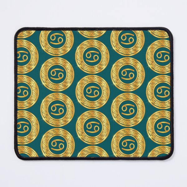 Item preview, Gold Cancer Water Zodiac Medallion (Teal) designed and sold by Art-PraveenRai.