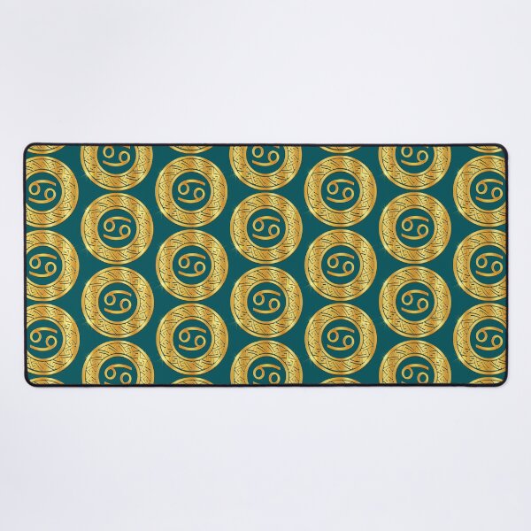 Item preview, Gold Cancer Water Zodiac Medallion (Teal) designed and sold by Art-PraveenRai.