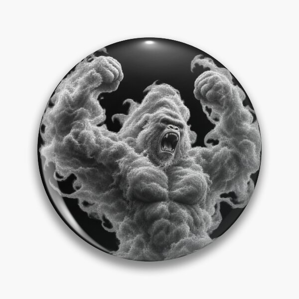 Item preview, Angry Cloud Gorilla – Mighty and Mystical Silverback | Plushiworld Artistic Cloud designed and sold by PLUSHIWORLDtm.