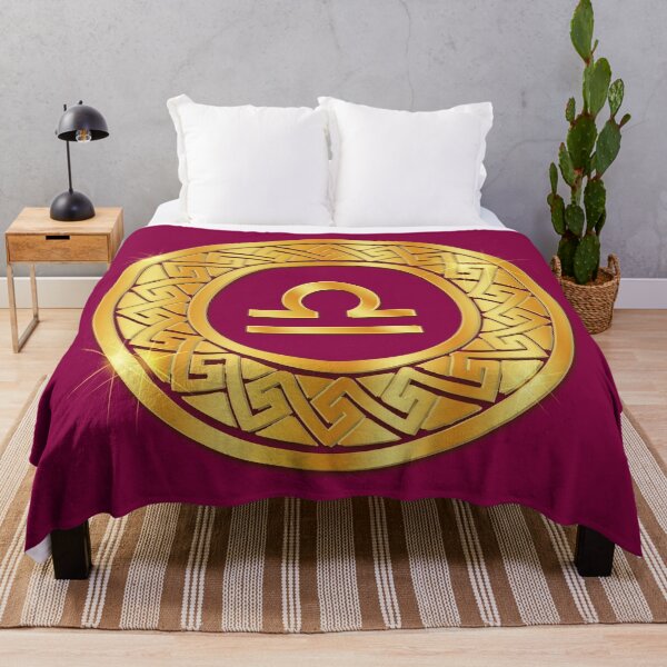 Item preview, Gold Libra Air Zodiac Medallion (Berry) designed and sold by Art-PraveenRai.
