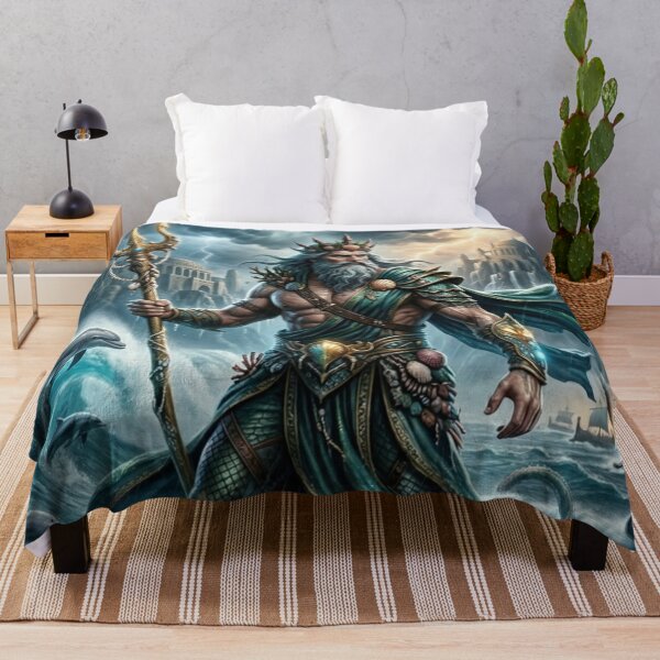 Artikelvorschau, Poseidon - God of the Sea Epic Fantasy Art entworfen und verkauft von Lucid Dream Pixel.