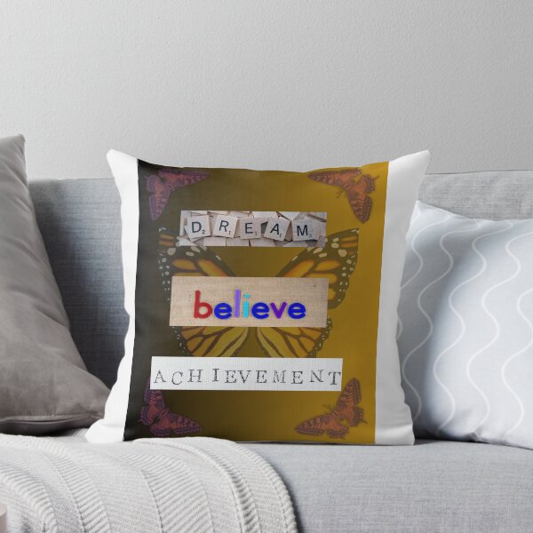 Item preview, ​Dream Believe Achieve Butterfly Inspirational Collage designed and sold by DreamAhna2.