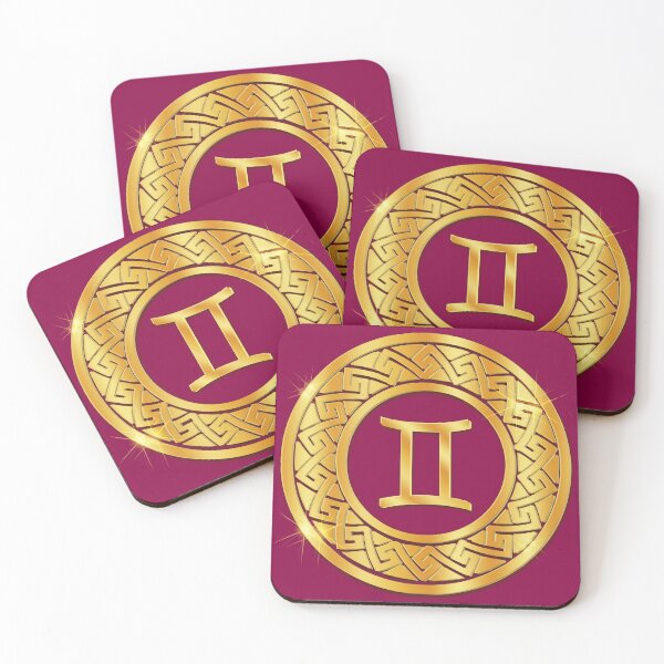 Item preview, Gold Gemini Air Zodiac Medallion (Berry) designed and sold by Art-PraveenRai.