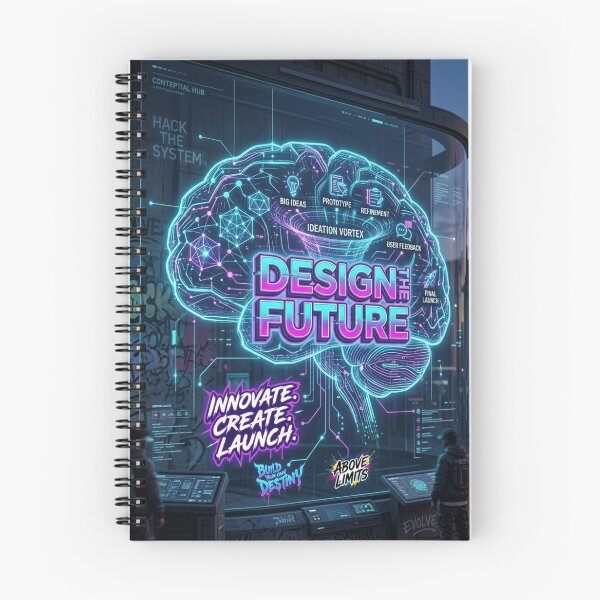 Item preview, Design The Future - Neon Cyberpunk Lightbulb Studio Art designed and sold by Noah-Gallery.