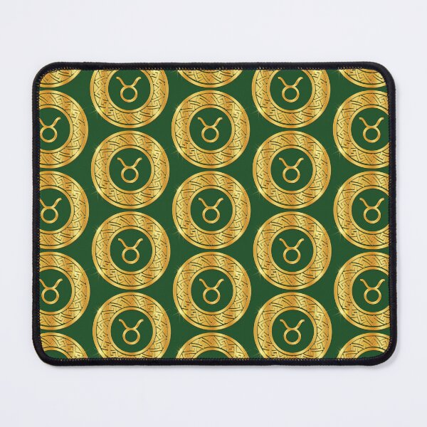 Item preview, Gold Taurus Earth Zodiac Medallion (Green) designed and sold by Art-PraveenRai.