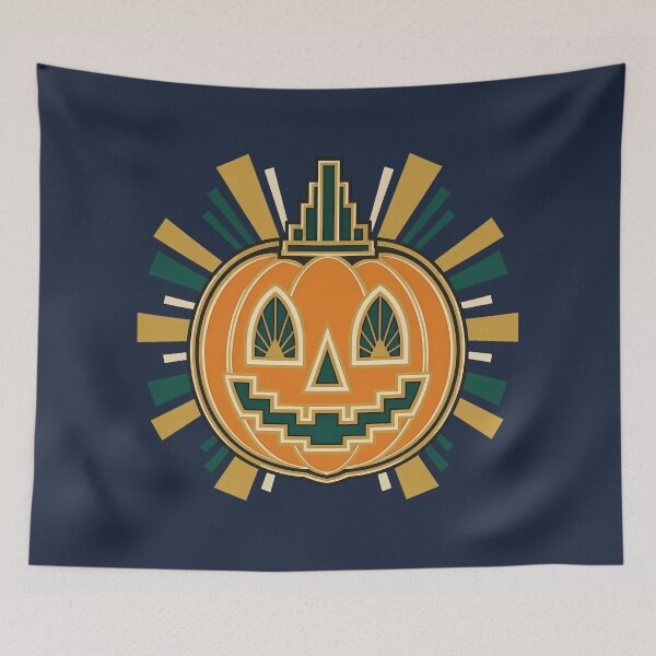 Item preview, Art Deco Jack-o'-Lantern Halloween Pumpkin designed and sold by Fun2Fentastic.