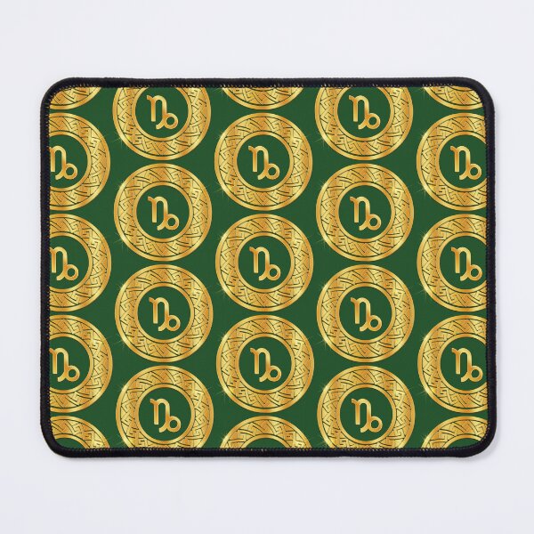 Item preview, Gold Capricorn Earth Zodiac Medallion (Green) designed and sold by Art-PraveenRai.