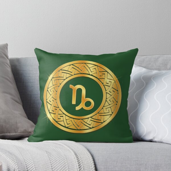 Item preview, Gold Capricorn Earth Zodiac Medallion (Green) designed and sold by Art-PraveenRai.