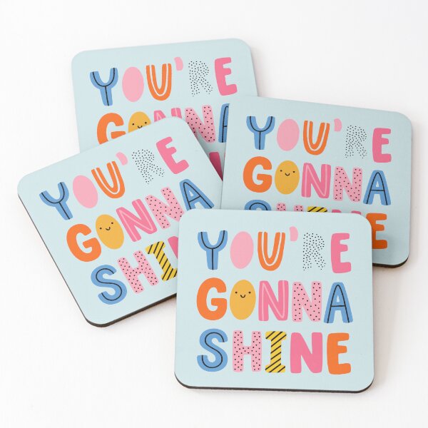 Item preview, You're Gonna Shine Motivational Quote Cute Colorful Typography designed and sold by NosandEdgy.