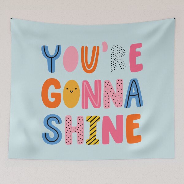 Item preview, You're Gonna Shine Motivational Quote Cute Colorful Typography designed and sold by NosandEdgy.