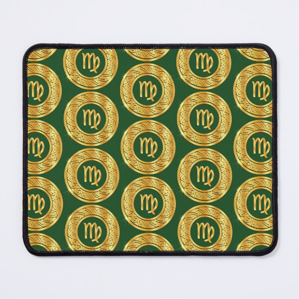 Item preview, Gold Virgo Earth Zodiac Medallion (Green) designed and sold by Art-PraveenRai.