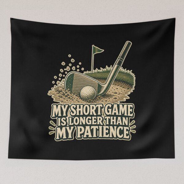 Item preview, My Short Game Is Longer Than My Patience Shirt, Funny Golf T-Shirt, Golfer Humor Tee, Funny Golf Gift Shirt, Vintage Golf Graphic designed and sold by TshirtsLabs.