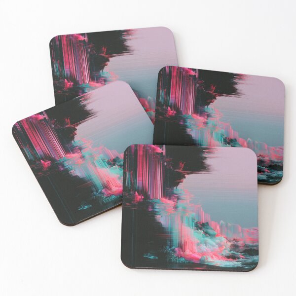 Item preview, Digital Tide – Neon Glitch Seascape designed and sold by AlfiB.