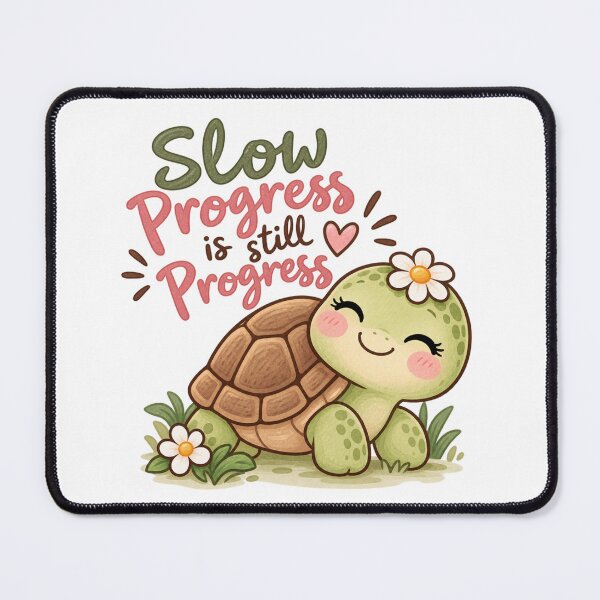 Item preview, Slow Progress Is Still Progress Cute Turtle Inspirational Quote designed and sold by StickyDelights.