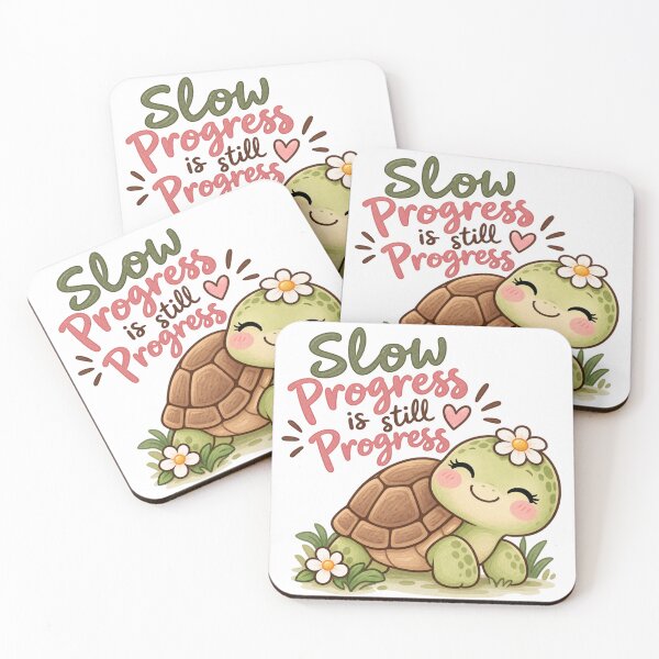 Item preview, Slow Progress Is Still Progress Cute Turtle Inspirational Quote designed and sold by StickyDelights.