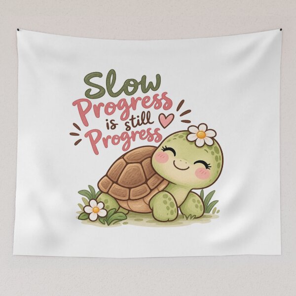 Item preview, Slow Progress Is Still Progress Cute Turtle Inspirational Quote designed and sold by StickyDelights.