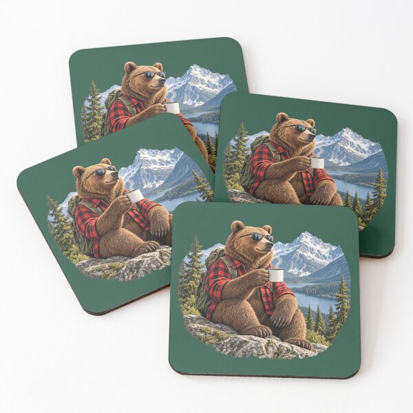 Item preview, Mountain Bear – Coffee & Outdoor Adventure designed and sold by Sasas Design.
