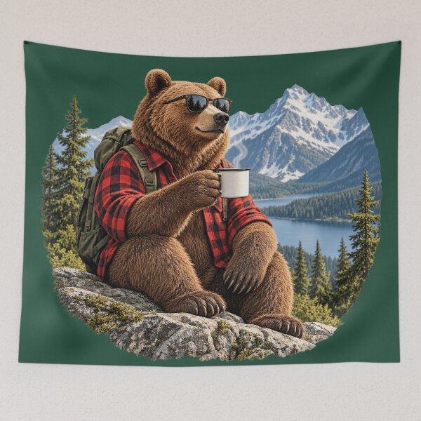 Item preview, Mountain Bear – Coffee & Outdoor Adventure designed and sold by Sasas Design.