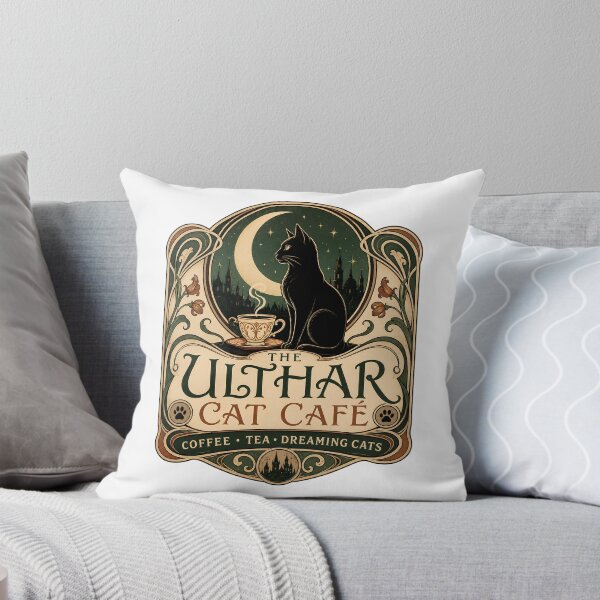 Item preview, The Ulthar Cat Café | Lovecraft Cats of Ulthar Dreamlands Vintage Art Nouveau designed and sold by Extravanganzza.