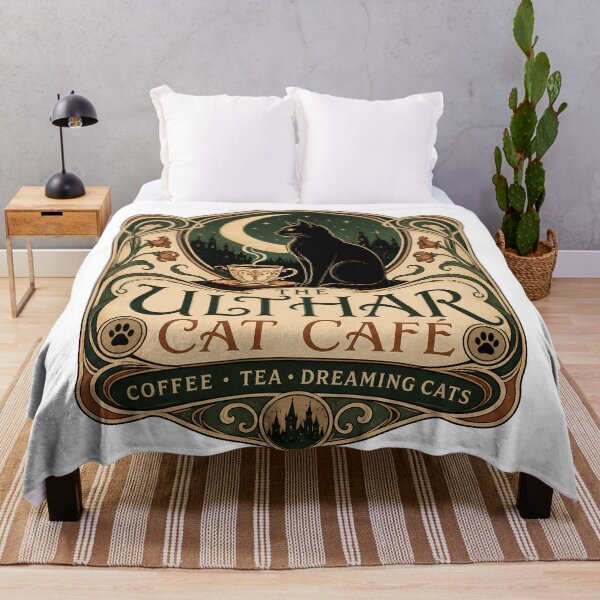 Item preview, The Ulthar Cat Café | Lovecraft Cats of Ulthar Dreamlands Vintage Art Nouveau designed and sold by Extravanganzza.