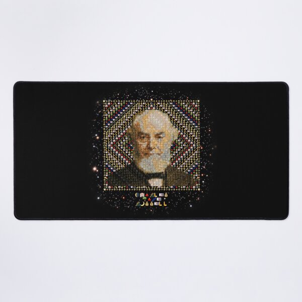 Item preview, Charles Taze Russell Emoji Mosaic Portrait – Cosmic Symbol Collage Art designed and sold by Emoji Emblems.