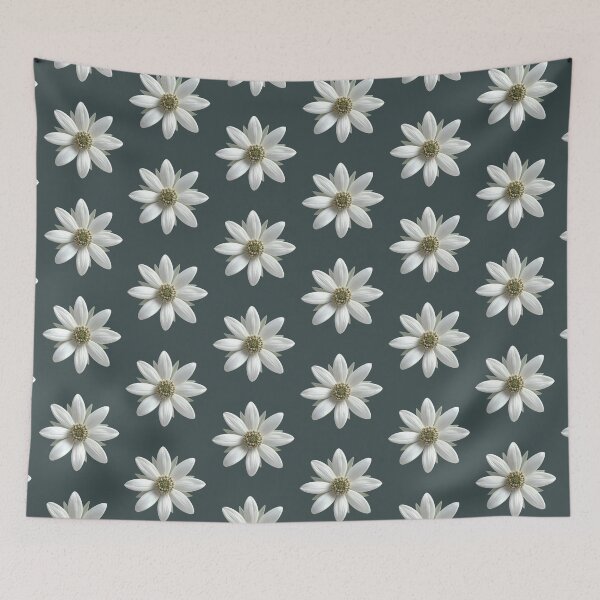 Item preview, Minimalist Graphite Sage Daisy Flower Floral Pattern designed and sold by ​Jyoti Digital Artist.