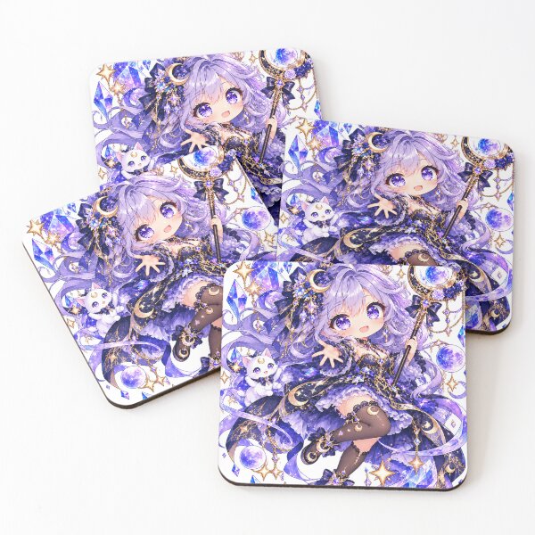 Item preview, Moonlight Crystal Princess – Magical Chibi Celestial Girl designed and sold by Kubbykat.