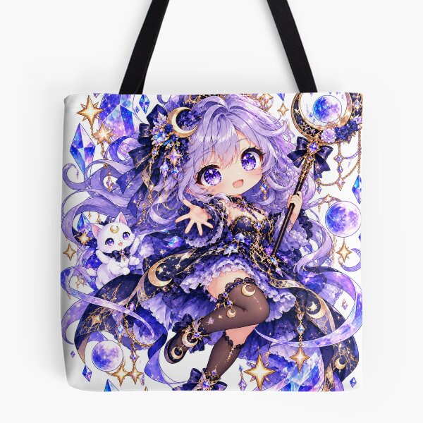 Item preview, Moonlight Crystal Princess – Magical Chibi Celestial Girl designed and sold by Kubbykat.
