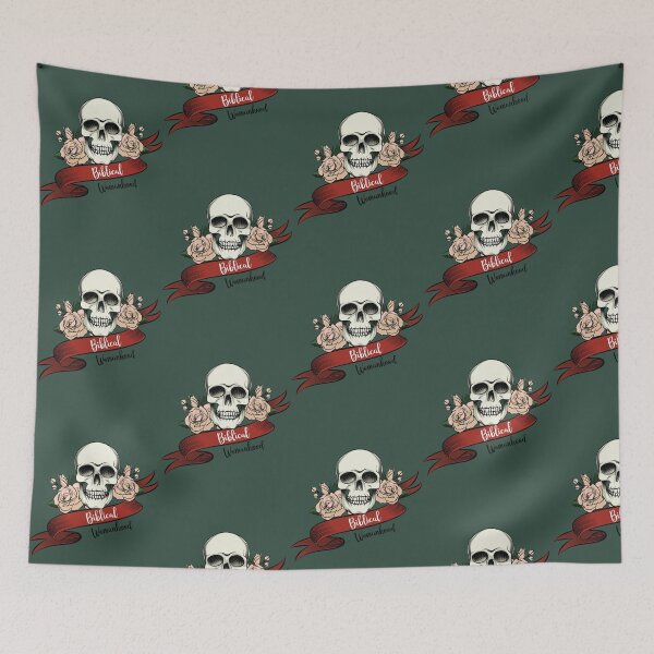 Item preview, Biblical Womanhood with a Skull and Flowers. Gift for Her Relaxed Fit  designed and sold by ONTCdesign.