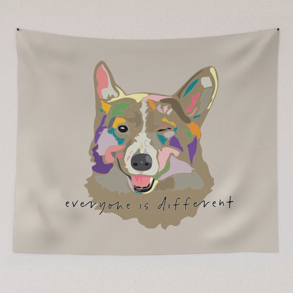 Item preview, everyone is different_wink dog_c1 designed and sold by Mimi Huang.